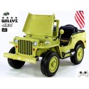 Jeep Willys s 2,4G, 4x4, 24V, 3 miestný, green army