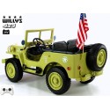 Jeep Willys s 2,4G, 4x4, 24V, 3 miestný, green army