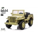 Jeep Willys s 2,4G, 4x4, 24V, 3 miestný, green army