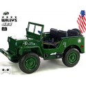 Jeep Willys s 2,4G, 4x4, 24V, 3 miestný, green army