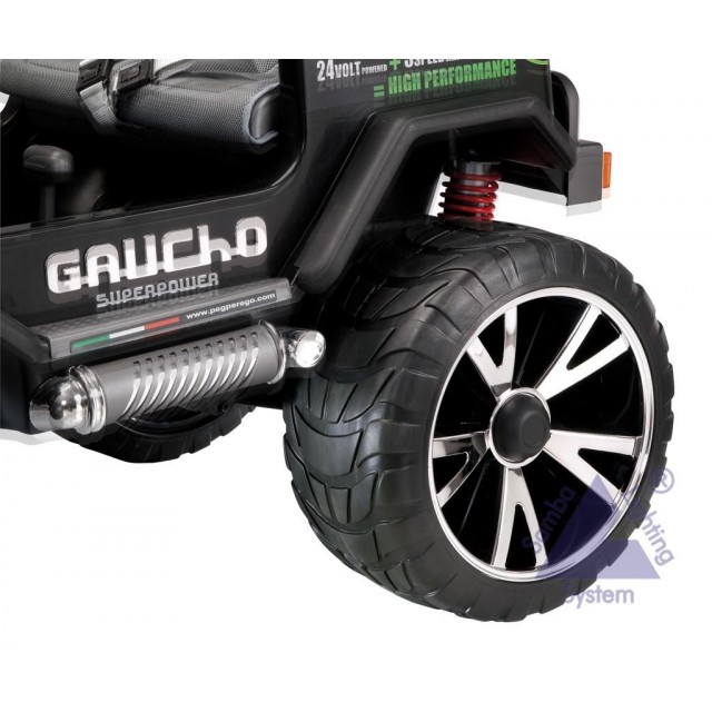 Elektrické autíčko Peg-Pérego Gaucho Superpower 24V čierna