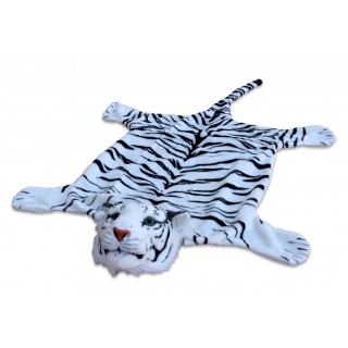 Plyšová predložka tiger biely XL