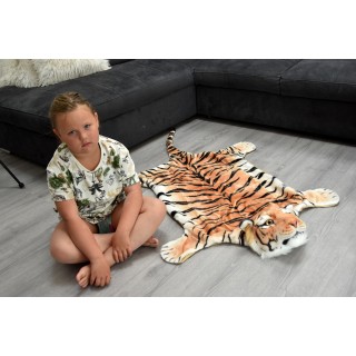 Plyšová predložka tiger biely XL