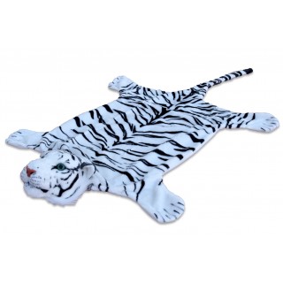 Plyšová predložka tiger biely XL