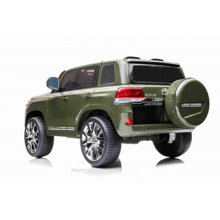 Elektrický džíp Toyota Land Cruiser lakovaný Army zelená