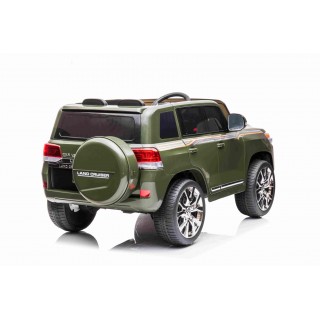 Elektrický džíp Toyota Land Cruiser lakovaný Army zelená