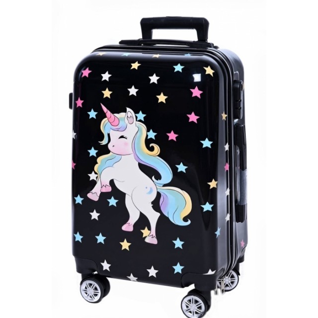 Detský cestovný kufor Unicorn s hviezdami 45l