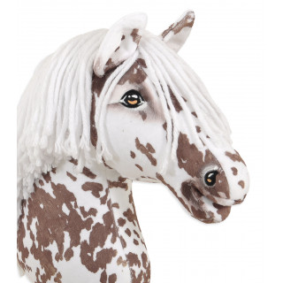 Koník na palici Hobby Horse hnedý leopardí kôň s bielou hrivou