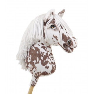 Koník na palici Hobby Horse hnedý leopardí kôň s bielou hrivou
