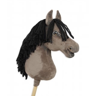 Koník na palici Hobby Horse hnedý leopardí kôň s čiernou hrivou