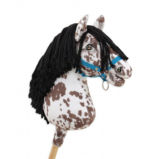 Koník na palici Hobby Horse hnedý leopardí kôň s čiernou hrivou