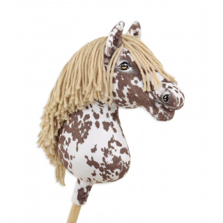 Koník na palici Hobby Horse hnedý leopardí kôň s béžovou hrivou