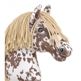 Koník na palici Hobby Horse hnedý leopardí kôň s béžovou hrivou