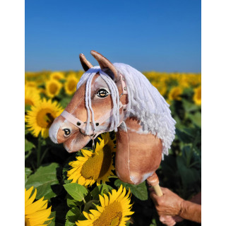 Koník na palici Hobby Horse hnedák tobiano s bielou hrivou
