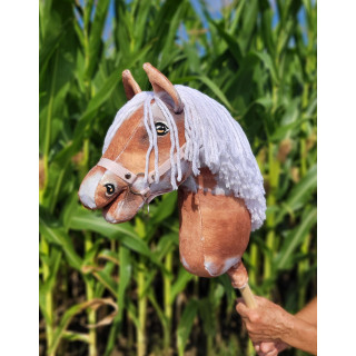 Koník na palici Hobby Horse hnedák tobiano s bielou hrivou