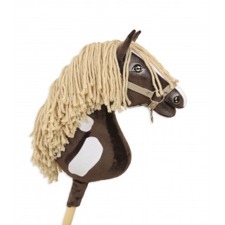 Koník na palici Hobby Horse western IV tmavý hnedák