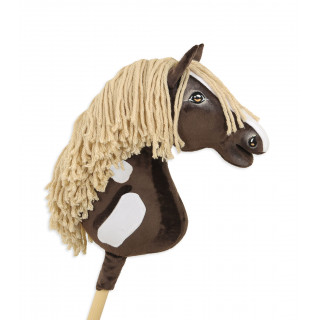 Koník na palici Hobby Horse western IV tmavý hnedák