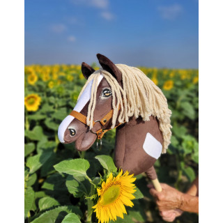Koník na palici Hobby Horse western IV tmavý hnedák
