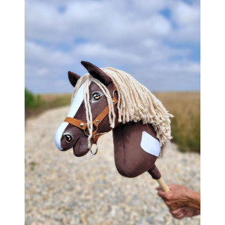 Koník na palici Hobby Horse western IV tmavý hnedák
