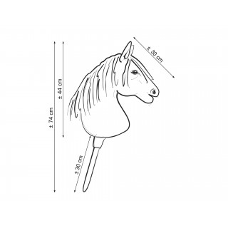 Koník na palici Hobby Horse western III hnedák