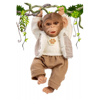 Guca opička - realistická opička bábätko s mäkkým látkovým telom - 32 cm