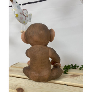Realistická opička bábätko s mäkkým látkovým telom - 32 cm