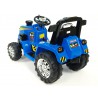 Traktor 12V, s mohutnými kolesami a konštrukciou, svetelnými LED efekty, 2xnáhon, modrý