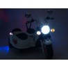 Motorka so sajdkárou, 2xmotor, 12V, LED efekty, pérovanie nápravy
