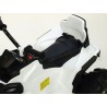Štvorkolka Predator s FM rádiom, USB,SD,Mp3, LED osvetlením, pérovaním,2x motor,12V, biela