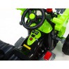 Traktor Kingdom s ovladatelnou výkopovou lyžicou, mohutnými kolesami a konstrukciou, 2x motor 12V, 2x náhon, zelený