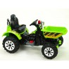 Traktor Kingdom s výklopnou korbou, mohutnými kolesami a konštrukciou, 2x motor 12V, 2x náhon, zelený