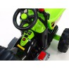 Traktor Kingdom s výklopnou korbou, mohutnými kolesami a konštrukciou, 2x motor 12V, 2x náhon, zelený