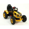 Traktor Kingdom s mohutnými kolesami a konštruciou, 2x motor 12V, 2x náhon, žltý