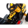 Traktor Kingdom s mohutnými kolesami a konštruciou, 2x motor 12V, 2x náhon, žltý