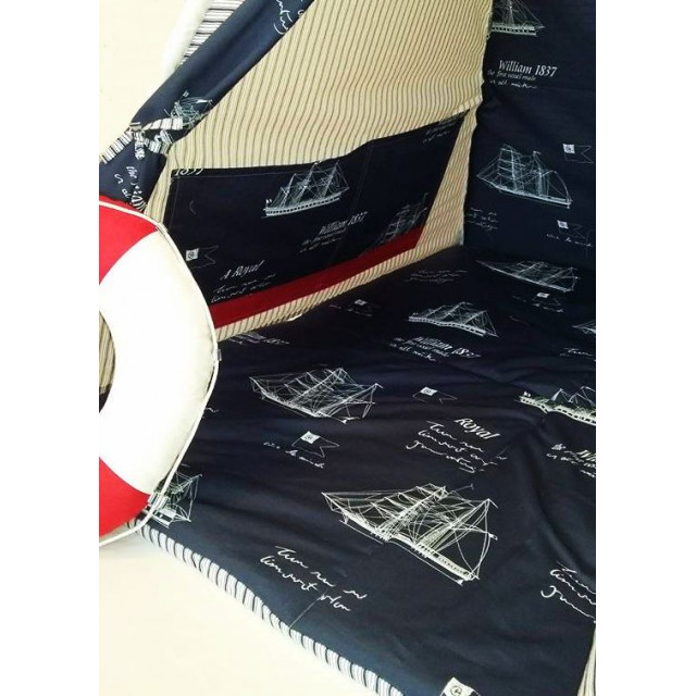 Detský stan námornícky s plachetnicou