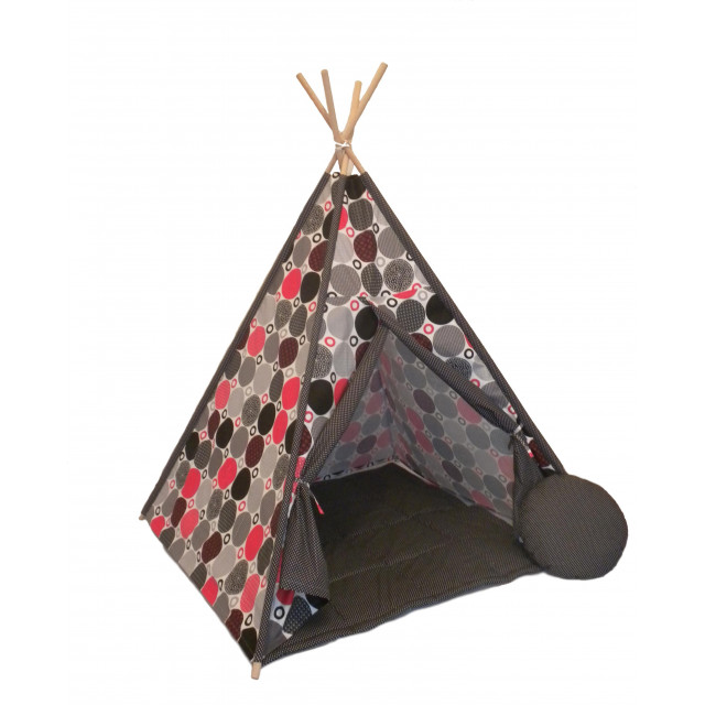 Detský stan Kvety v bodkách