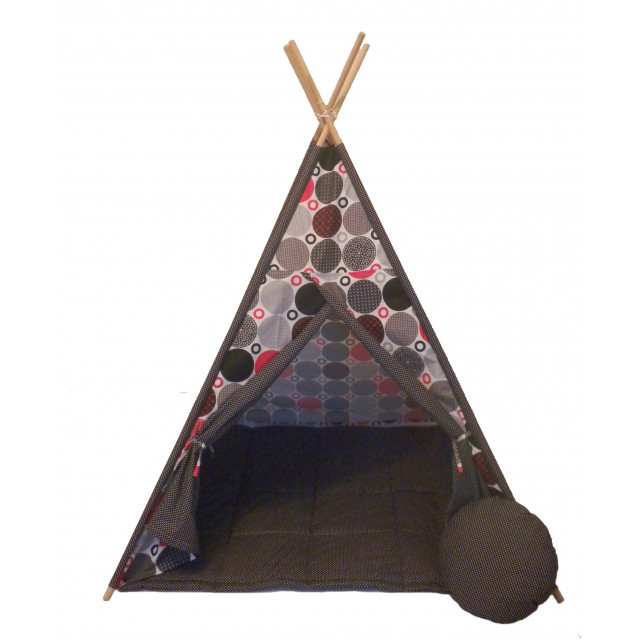 Detský stan Kvety v bodkách