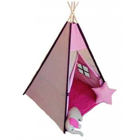 Detský stan hnedoružový