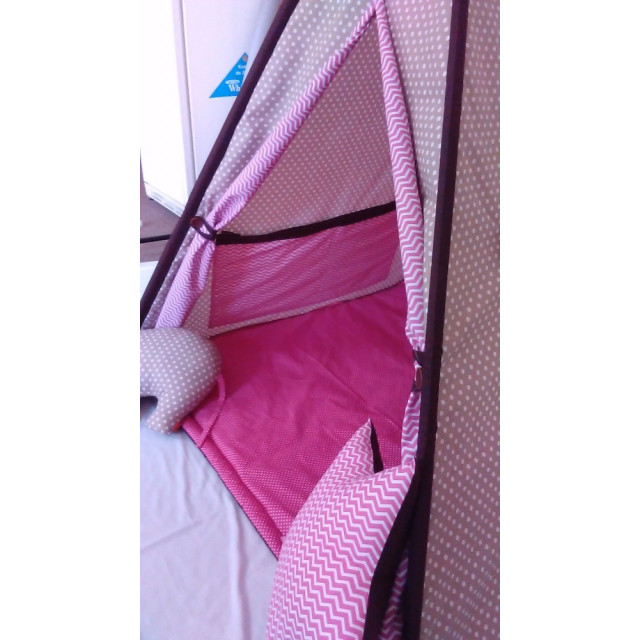 Detský stan hnedoružový