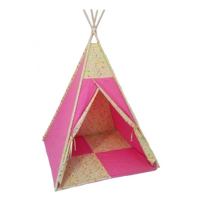 Detský stan Vtáčikovia ružový