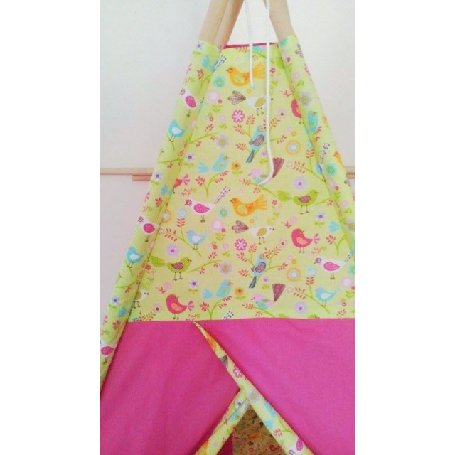 Detský stan Vtáčikovia ružový