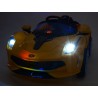Rallye Ferrato s DO, otváracími dverami, pérovaním obidvoch náprav, super LED efekty, 12V, žlté
