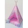 Detský stan fialový Veselé hviezdičky s ružovou