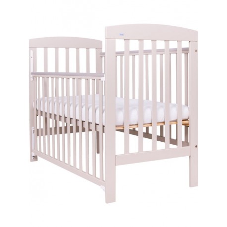 Detská postieľka Drewex Olek so sťahovacou bočnicou krémová