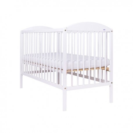 Detská postieľka Drewex Kuba 2 so sťahovacou bočnicou biela