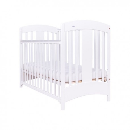 Detská postieľka Drewex Natálka so sťahovacou bočnicou biela