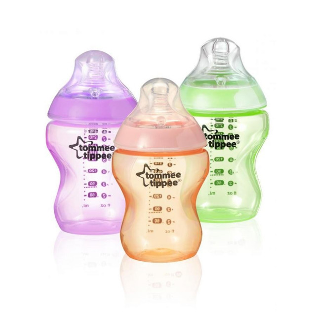 Fľaša Tommee Tippee C2N 260 ml 3ks farebná Girl