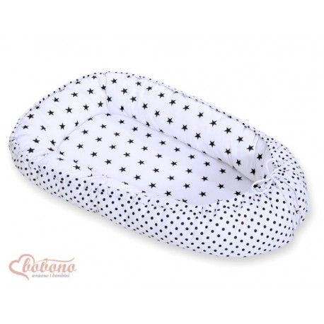 Obojstranný kokon pre bábätko - kvety mätové + mätová