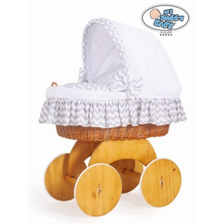 Prútený kôš pre bábätko Hannah cik-cak