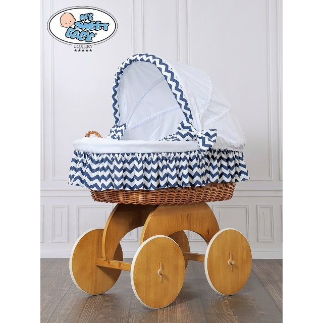 Prútený kôš pre bábätko Hannah cik-cak